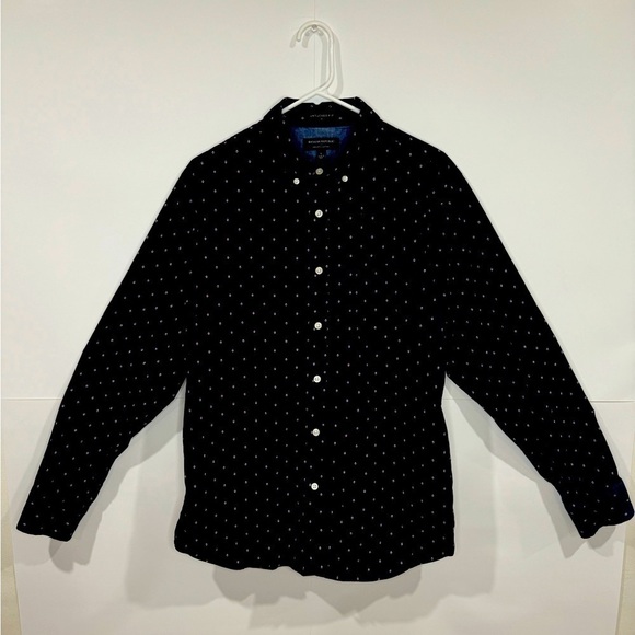 Banana Republic Untucked Fit 100% Organic Cotton Button Down Shirt Blue Large - Picture 3 of 7